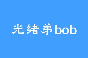 光绪弟bob