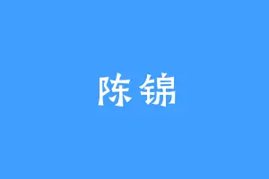 陈锦