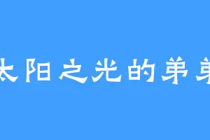 太阳之光的弟弟