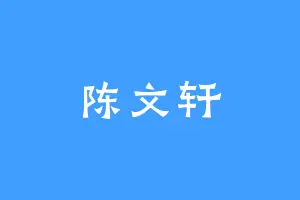 陈文轩