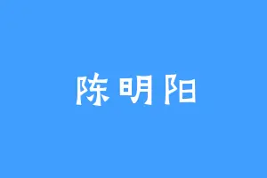 陈明阳