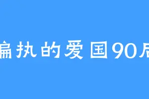 偏执的爱国90后