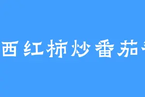 小西红柿炒番茄酱j