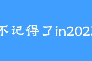 不记得了in2025