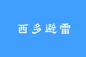 西多避雷