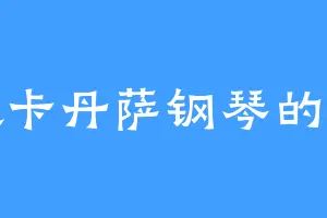 喜欢卡丹萨钢琴的琵卡