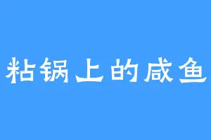 粘锅上的咸鱼