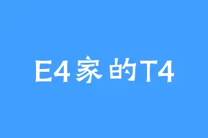 E4家的T4