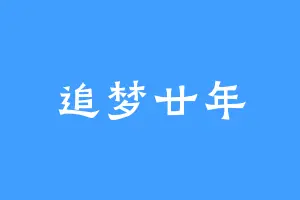 追梦廿年