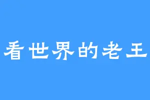 看世界的老王