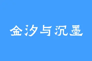 金汐与沉墨