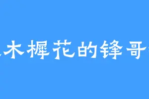喜欢木樨花的锋哥锋哥