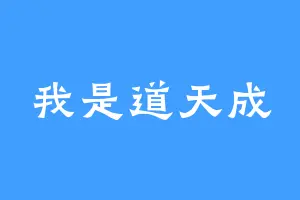 我是道天成