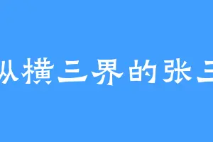 纵横三界的张三