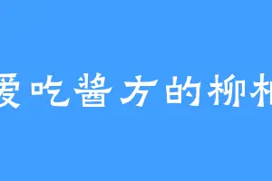 爱吃酱方的柳相