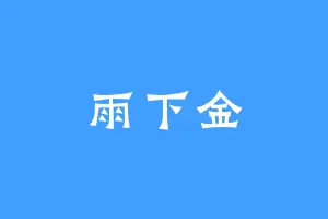 雨下金