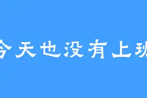 今天也没有上班