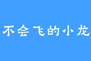 不会飞的小龙