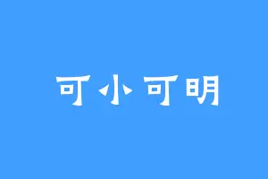 可小可明