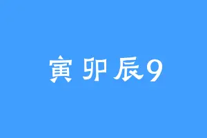 寅卯辰9
