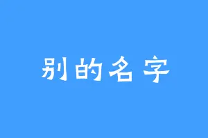 别的名字
