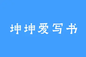 坤坤爱写书