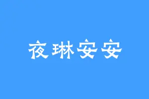 夜琳安安