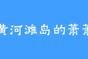 黄河滩岛的萧萧