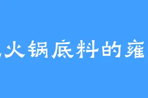 爱吃火锅底料的雍公主