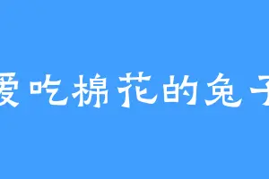 爱吃棉花的兔子
