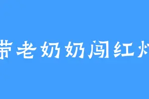 带老奶奶闯红灯