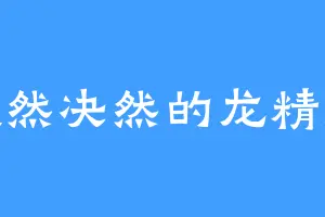 毅然决然的龙精虎