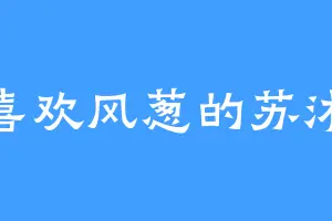 喜欢风葱的苏沐