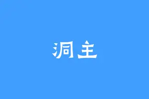 洞主