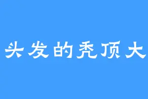 有头发的秃顶大叔