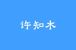 许知木