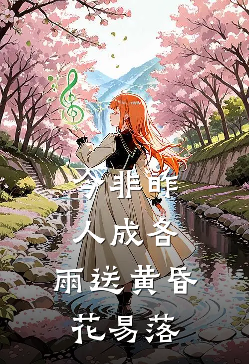 今非昨,人成各,雨送黄昏花易落