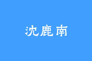 沈鹿南