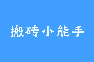搬砖小能手