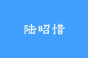 陆昭惜